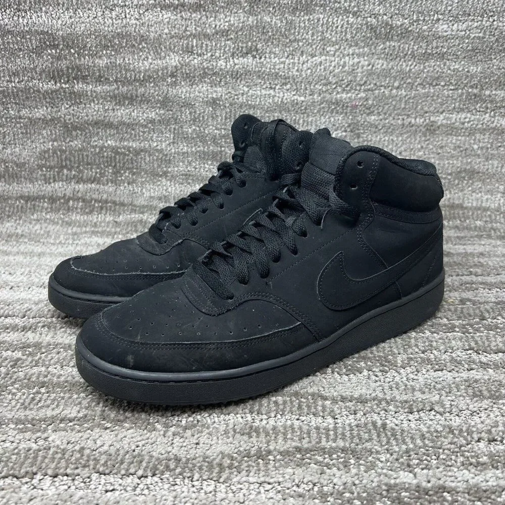 Nike Mens Triple Black Court Vision CU6620-001 Basketball Shoes Size US 11.5